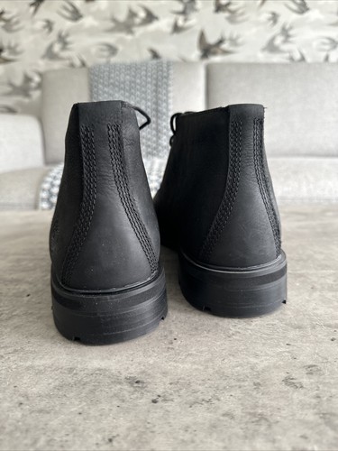 Stivali Timberland Windbucks da uomo neri in pelle pieno fiore impermeabili stivali chukka - Foto 10 di 24