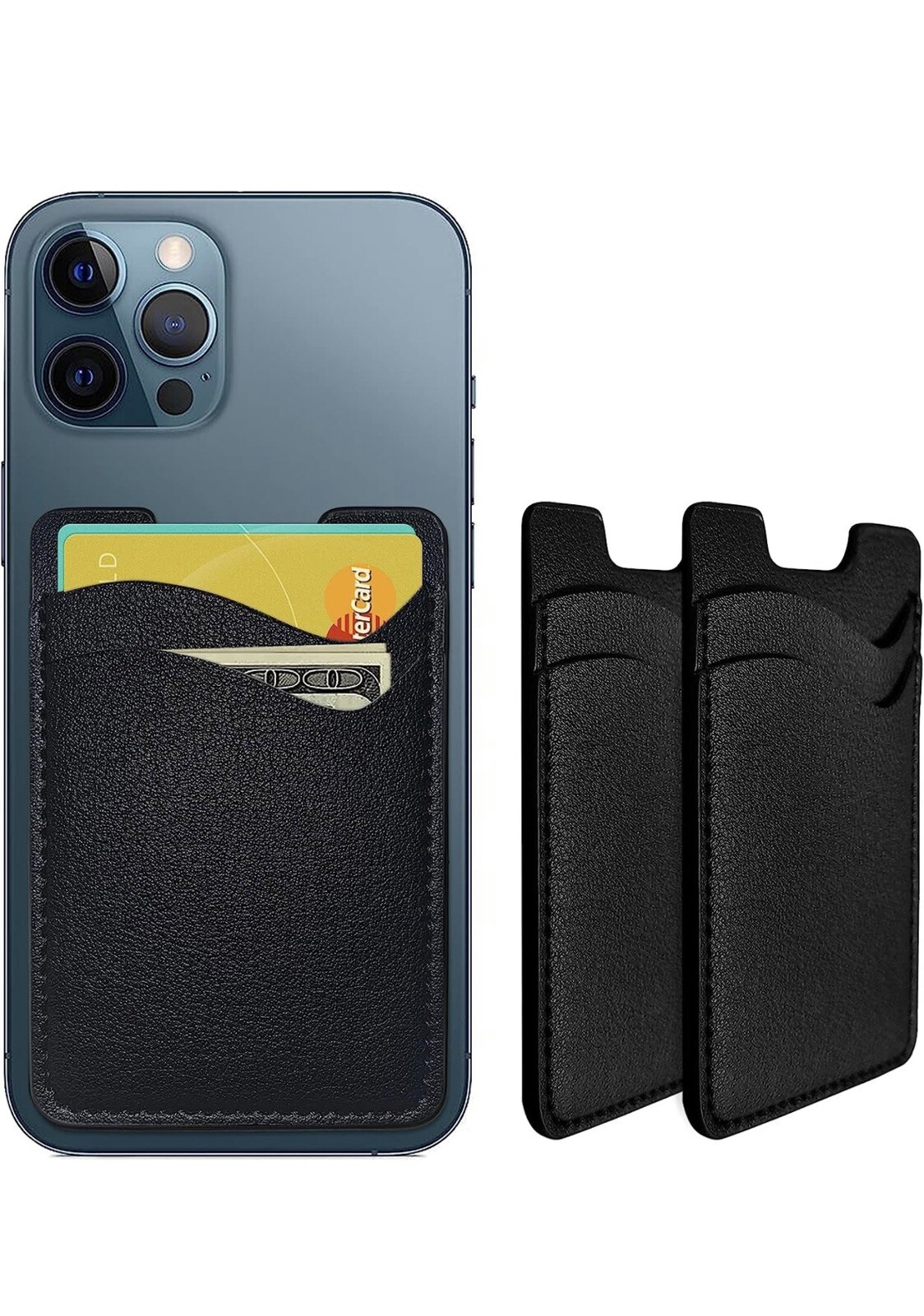 Stick-On Leather Card Holder Wallet for Your Phone-image