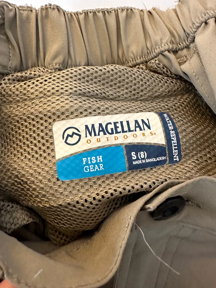 MAGELLAN beige khaki convertble water repellant poly spandex pants Boy's S 8 - Image 4 of 4