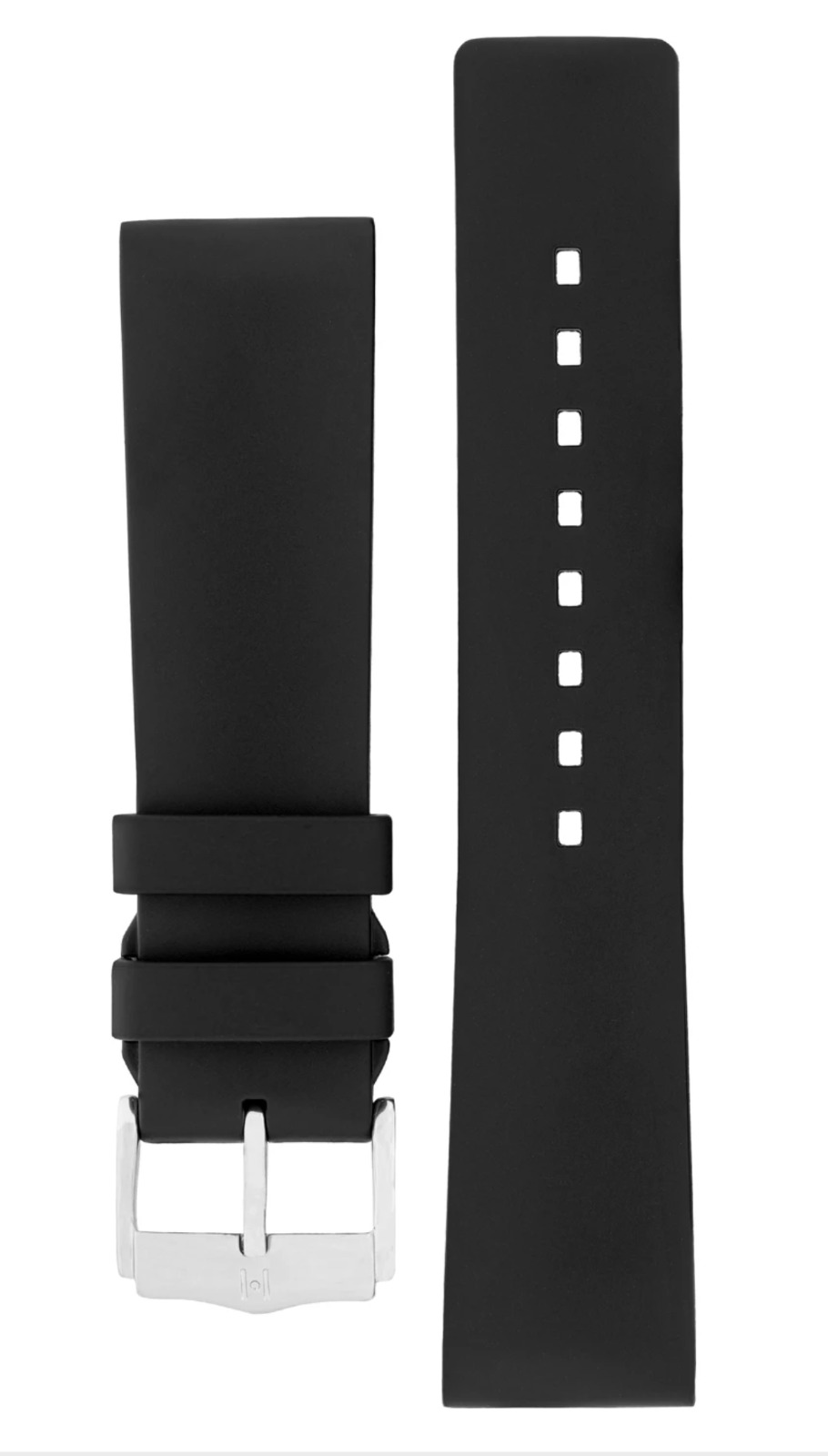 Bracelet / Strap Hirsch Pure - Taille/Size L - Largeur/Width 18 - Noir / Black