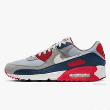 Nike Air Max 90 Shoes "Grey/Fire Red" DM0029-005 Expeditedship