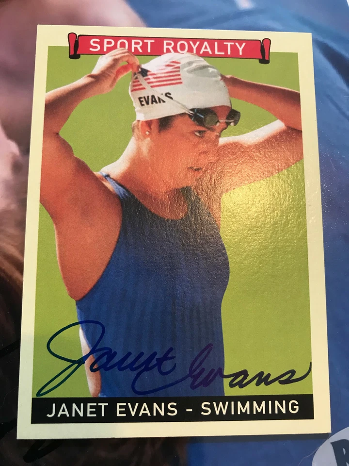 Upper Deck Goudey Sport Royalty 2008 autógrafo Janet Evans GSR-EV firmado automático SP Foto 3 de 4