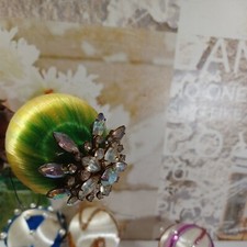 Lot of 5 Vintage Handcrafted Silk Christmas Ball Ornaments