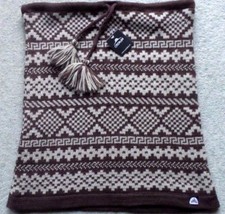 Damen Rock Norweger Minirock Winterrock kurz Strickrock warm Wolle Braun Gr.L 