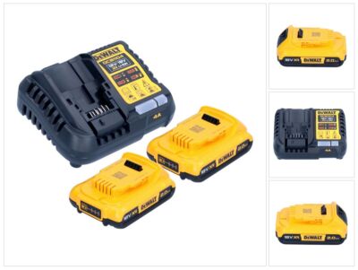 DeWalt DCB 1104 D2 Akku Starter Set 12 V / 18 V 2x Akku 2,0 Ah + DCB 1104 Lader