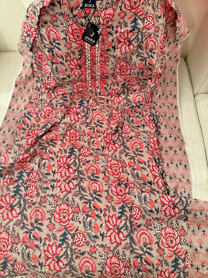 Indisches langes Druck Baumwolle Hippie Maxi Damen Nachtwäsche Kaftan Kleid