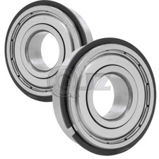 2x 6200-ZZ Ball Bearing 10mm x 30mm x 9mm Shielded Seal 2Z Metal w/ Snap Ring