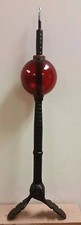 lightning rod / DECORATIVE SPIRE with 4.5'' red glass ball / adjustable mount. lightning rod / DECORATIVE SPIRE with 4.5'' red glass ball / adjustable mount. - Image 1