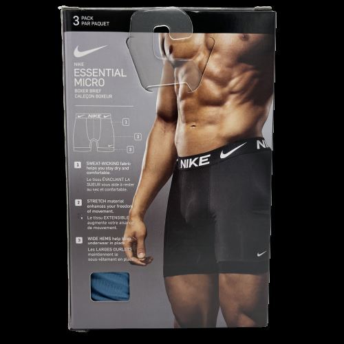 Nike Underwear Nike Everyday Cotton Stretch 3 PK Boxer Briefs Mens Medium NEW image 9