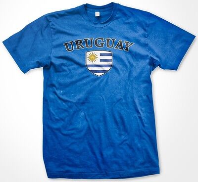 Uruguay Flag Country Colors Crest Logo Nationality Ethnic Pride Men's T-shirt 