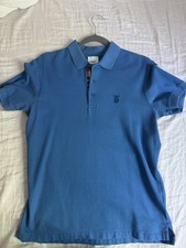 Burberry Bright Blue Monogram Motif Cotton Piqu  Polo New Logo Shirt Size XS