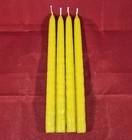 4 x 100% PURE beeswax HAND DIPPED TAPER CANDLES ECO-FRIENDLY (size: 20cm x 1.5cm