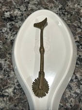Vintage Brass Pie Crimper Pastry Dough Cutter...