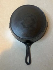 RARE Unmarked Wagner #6, HEAT RING Skillet, c.1920s Cast Iron-Sits Flat