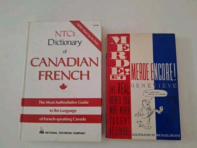 NTC's Dictionary of Canadian French Merde et Merde Encore lot of 2 books