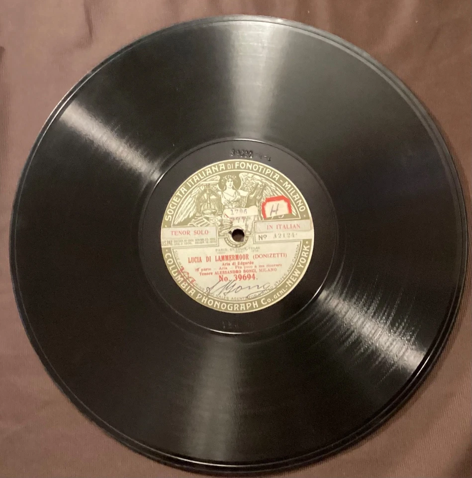 Alessandro Bonci – 78 rpm Fonotipia 39693/94: Lucia-Tombe degli avi/Fra poco - Image 4 of 4