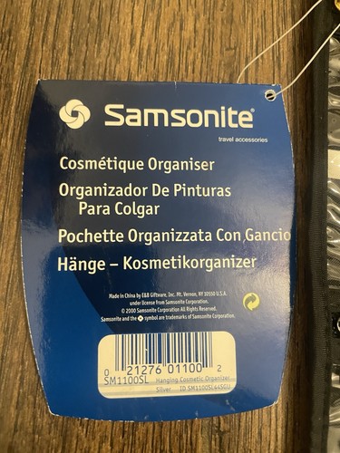 Samsonite Hanging Cosmetic Travel Organizer Bag See-through Labeled Pockets NWT - Afbeelding 14 van 21