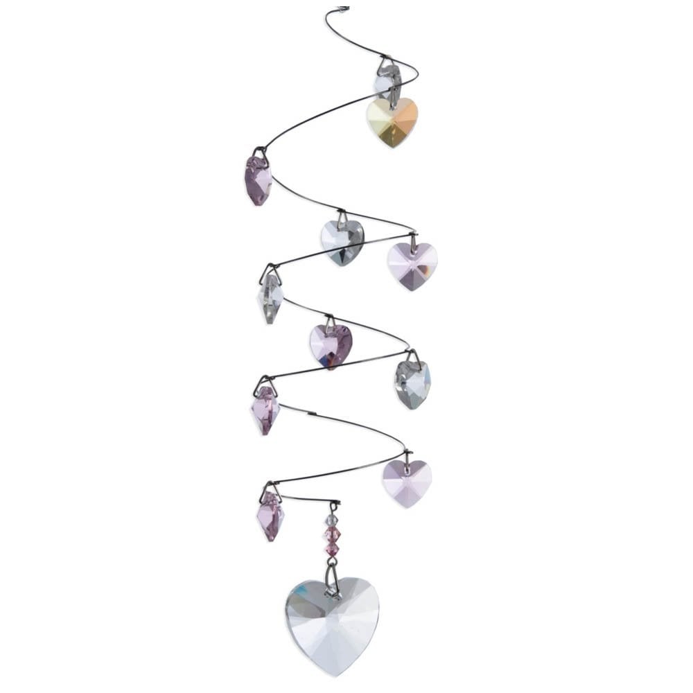 Wild Things Gifts Spiral Hearts – 28mm Heart Rose Suncatcher