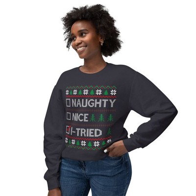 Naughty Nice I Tried Sweatshirt, Holiday Pullover, Christmas Gift, Cozy [...]