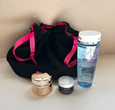 Lancome Skincare 4-Pc Set w/ Cosmetic Bag NEW