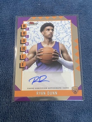 2024-25 Finest #RFA-RDU Ryan Dunn Rookie Finest Auto Phoenix Suns