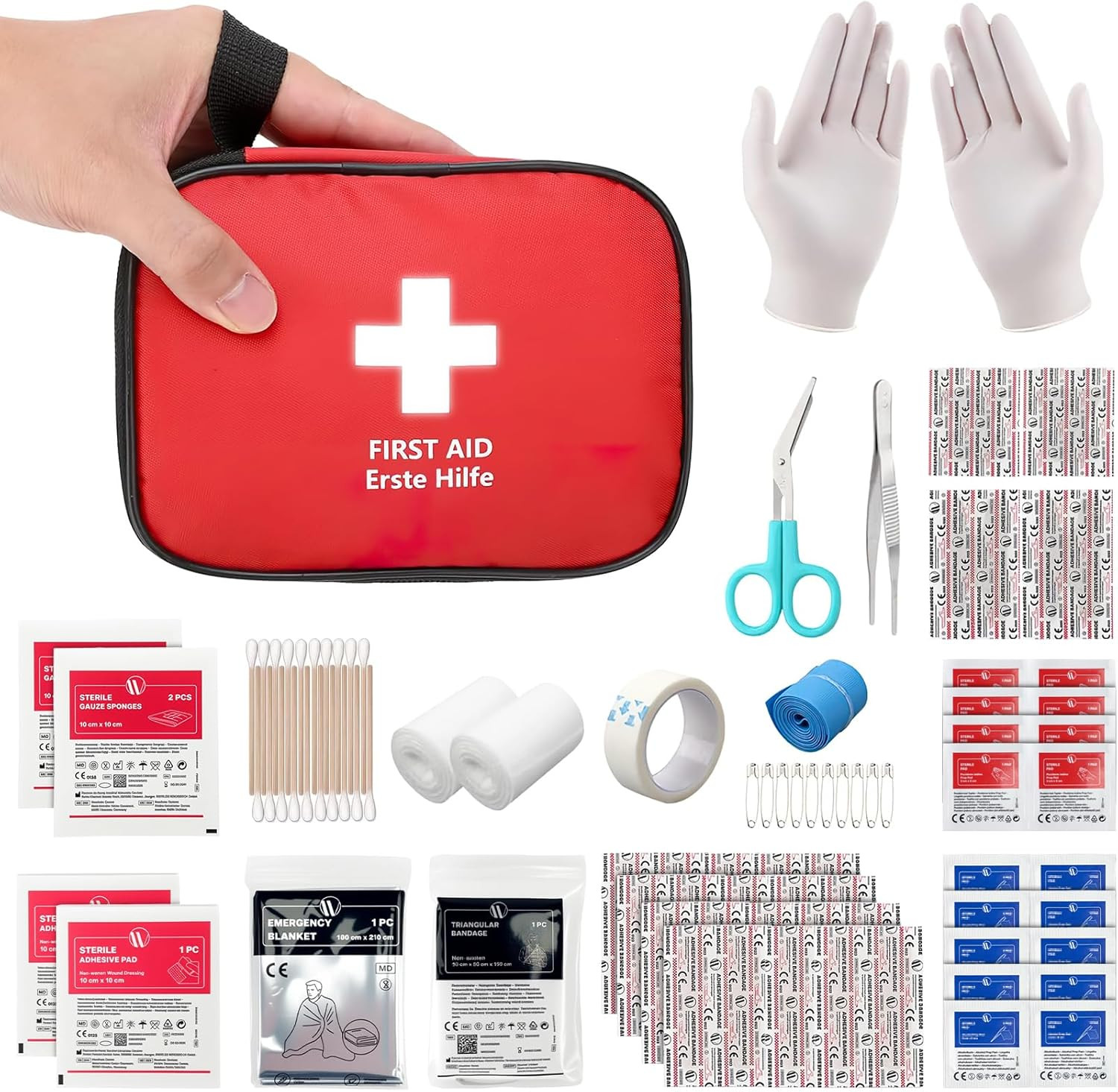 Trousse de premiers secours 90 pièces complète pour rando et voyage