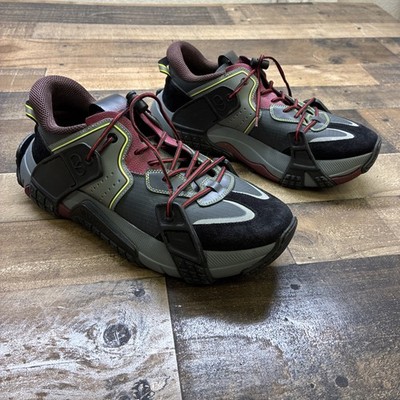Valentino Garavani VLTN Wod Mens Shoes Dark Gray Red Sneakers - SZ 8/8.5 (41)