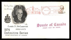 Mayfairstamps Canada FDC 1974 Louis S St Laurent Senate First Day Cover aaz_7006