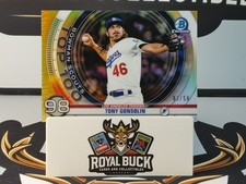 TONY GONSOLIN 2020 BOWMAN CHROME SCOUTS TOP 100 GOLD REFRACTOR 03/50