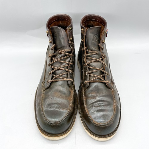 Danner Mens 13 Bull Run Moc Soft Toe 6" Wedge Brown Leather Work Shoes USA - Picture 3 of 13