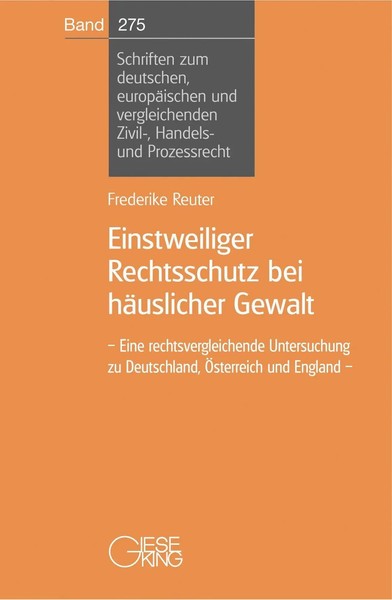 Frederike Reuter | Einstweiliger Rechtsschutz Bei HäUslicher Gewalt | Buch | Lx-image