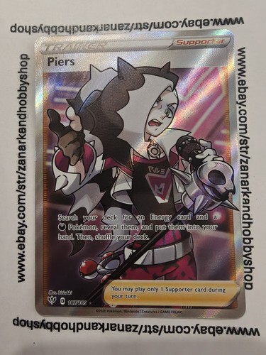Pokemon Piers 187/189 Darkness Ablaze NM