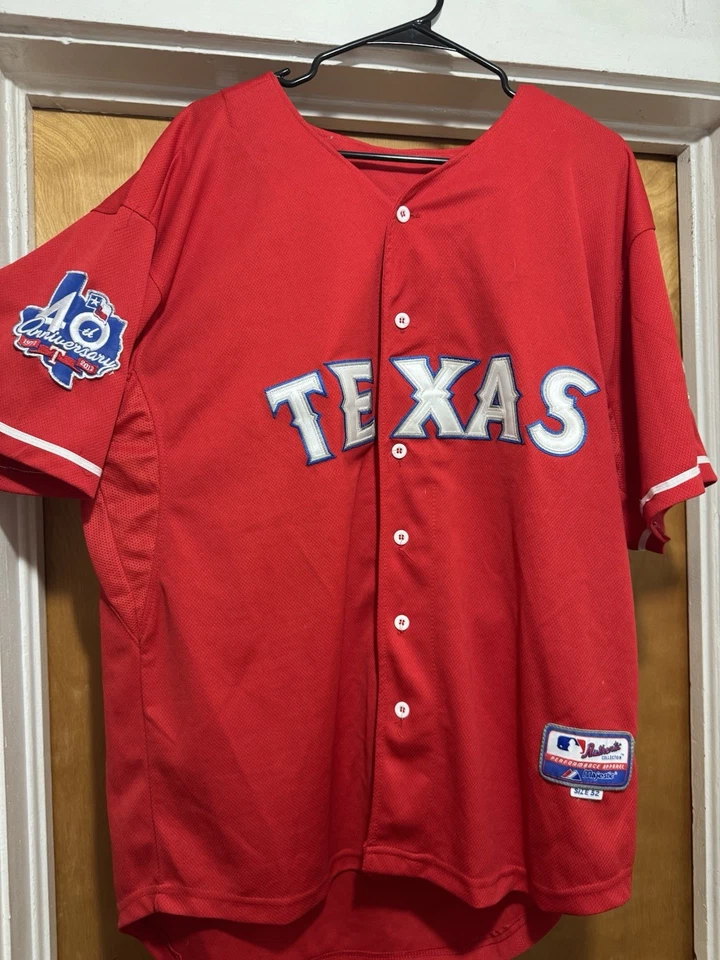 Texas Rangers MLB Josh Hamilton #32 Baseball Jersey 40th Anniversary XL - Image 3 of 4