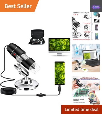 40-1000X USB Mikroskop Kamera mit LED Licht - Perfekt für Bildung & Hobby