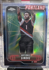 Topps Chrome Anfernee Simons Portland Trail Blazers #53 2024-25 NBA Card