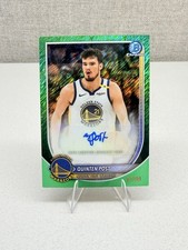 Bowman Chrome Green Refractor Autograph 67/99 Quinten Post Warriors NBA