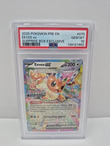 Eevee ex - (Prismatic Evolutions Stamp) Promo  PSA 10
