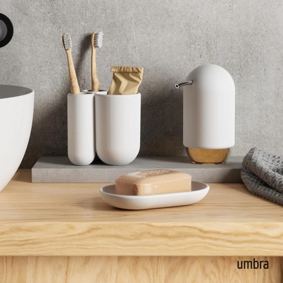 Umbra Touch Dish for Bathroom Contemporary Molded Oval Soap Bar Holder - Image 2 of 3