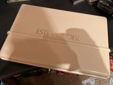 VINTAGE Estee Lauder Hard Plastic Travel Makeup Case/Box with Mirror 