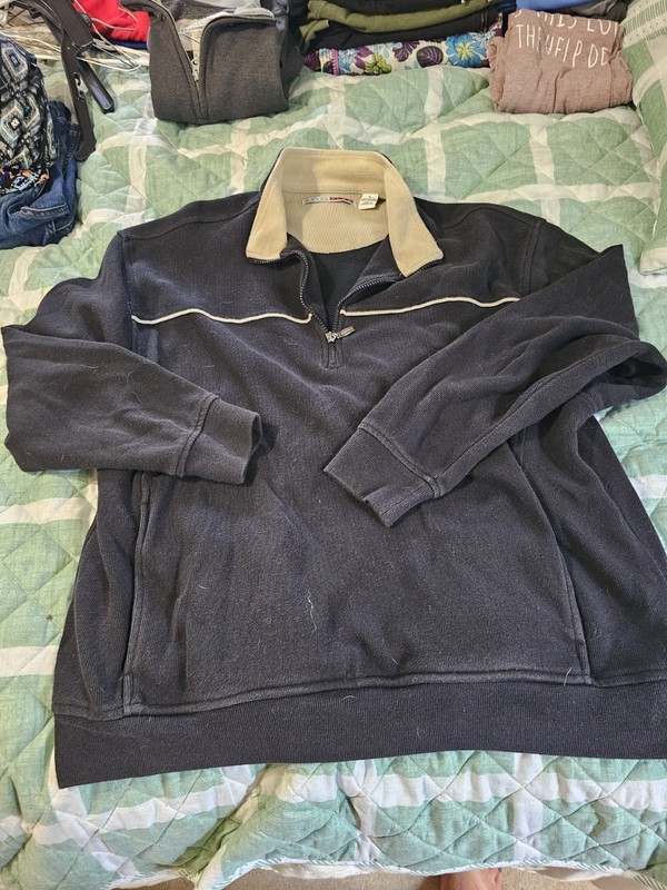 Mens XL Henley Grand Slam Black And Khaki With Pockets