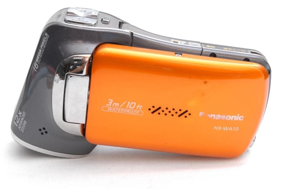 Panasonic HX-WA10 Orange Waterproof Digital Video Camera Camcorder w/Battery - Image 3 of 4