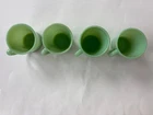 Vintage Fire King Jadeite Coffee Mugs - D Handle - Set of 4