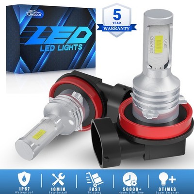 H11 LED Headlight Light Bulbs KIT 10000K White Super Bright High Power 100000LM