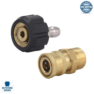 #ad #ad Brass Pressure Washer Adapter Set M22 14mm to 1 4 Inch Quick Connect for Hi... $23.67