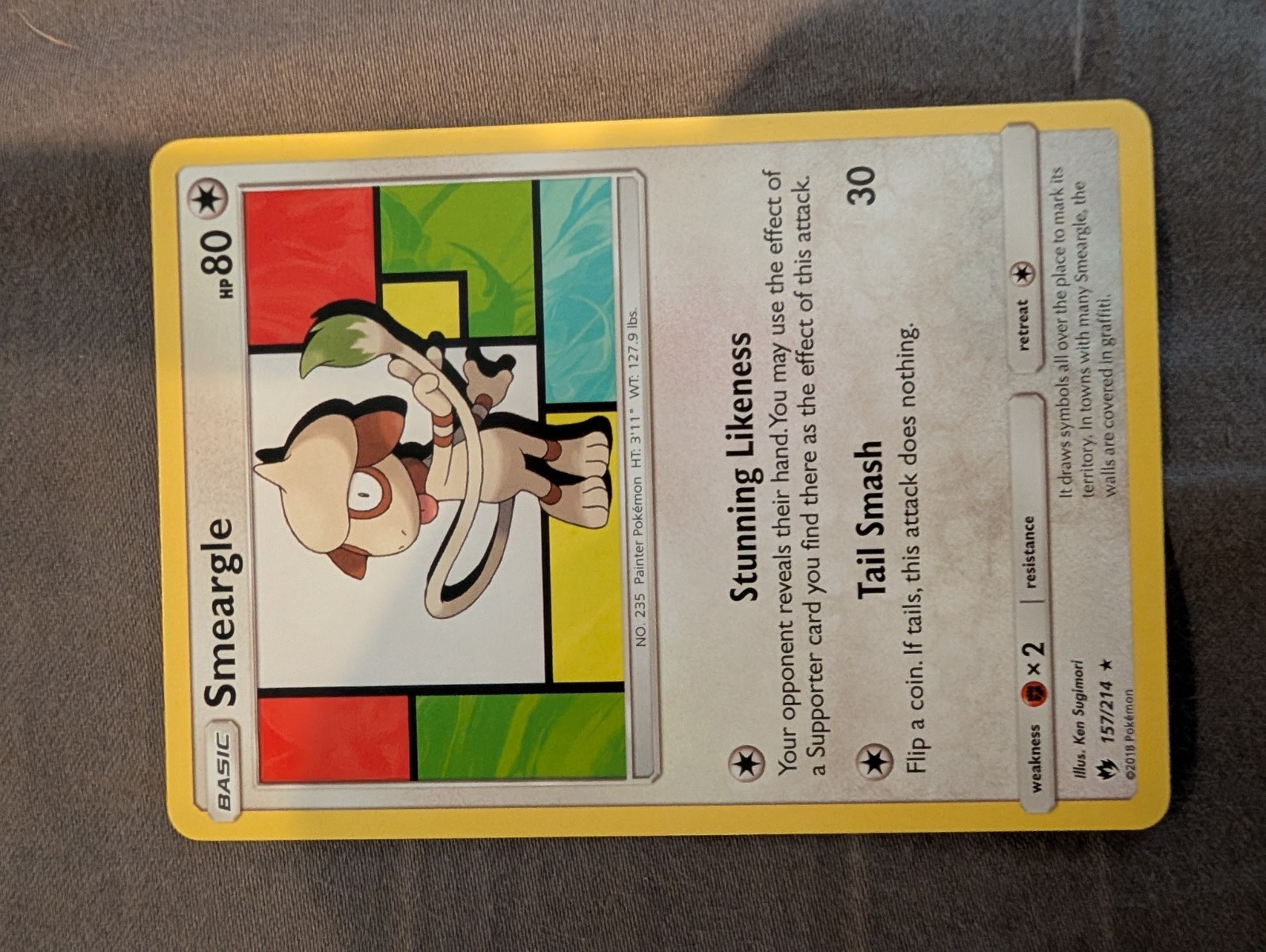 Smeargle 157/214 Sm-Lost Thunder Regular