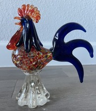 VTG Large Heavy Murano Millefiori Art Glass Rooster Figurine Confetti Stunning