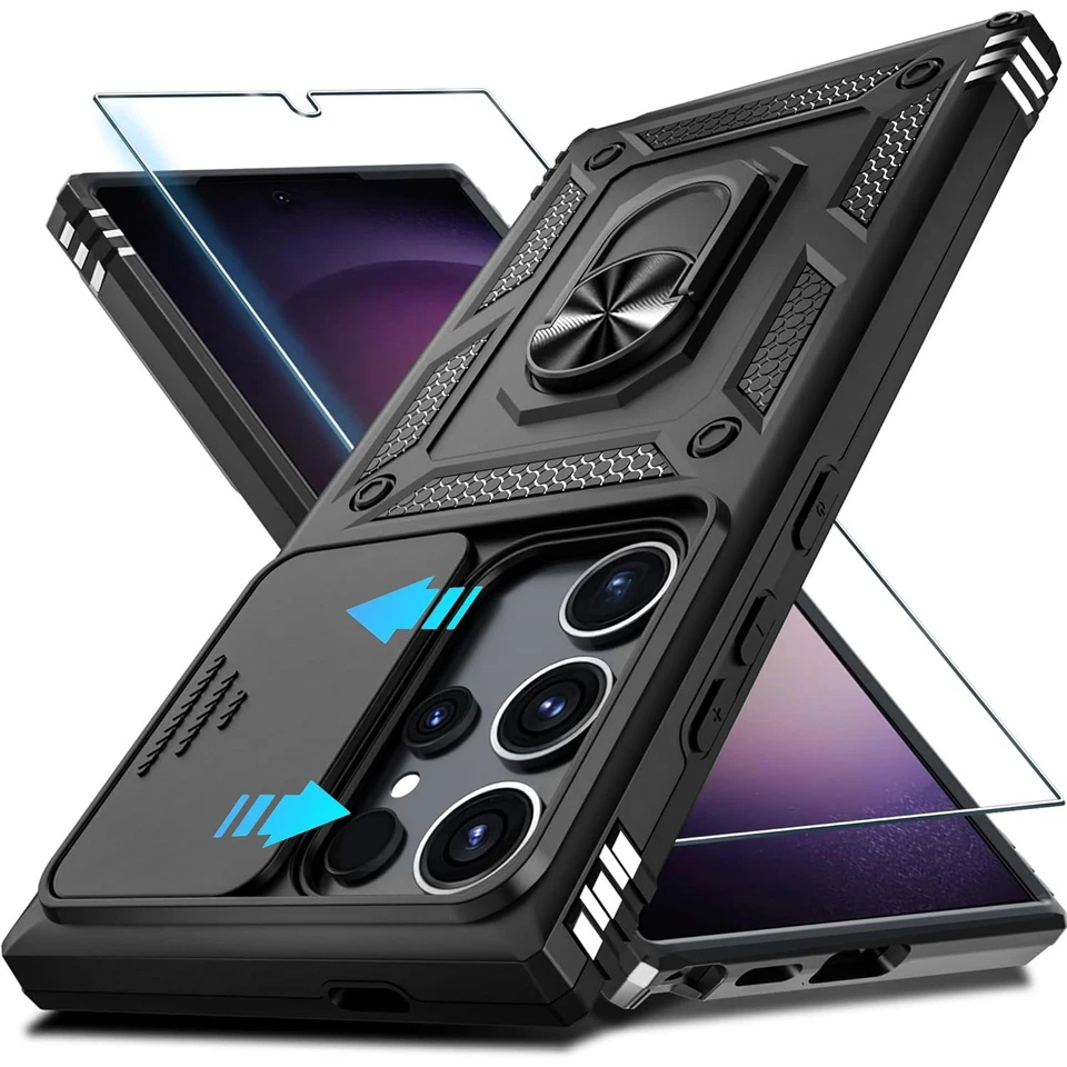 For Samsung Galaxy S25 Ultra Case S25 Plus Phone Cover + Tempered Glass Screen - Image 3 of 4