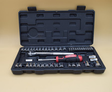 HYPER Tough 54-Piece 1/4 &3/8 INCH DRIVE SOCKET SET 8UJ0004G (INCOMPLETE)