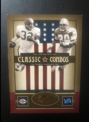 Barry Sanders Jim Brown  2005 Donruss Card/500 Detroit Lions Browns