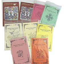 Quilt Patterns Vintage Lot of 9 Stained Glass Garden NOT A COMPLETE SET READ